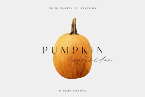 Download Orange Pumpkin Watercolor Clipart Png - Clipart Collection