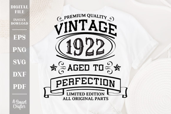 Download Vintage 1922 Svg, Vintage Birthday Svg - Premium Resources