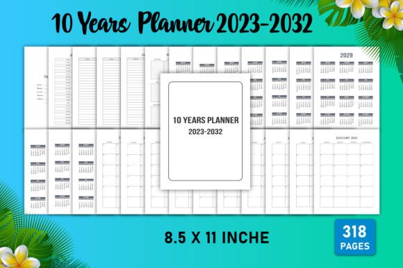 Download 10 Years Planner 2023-2032 KDP Interior - Years Collection