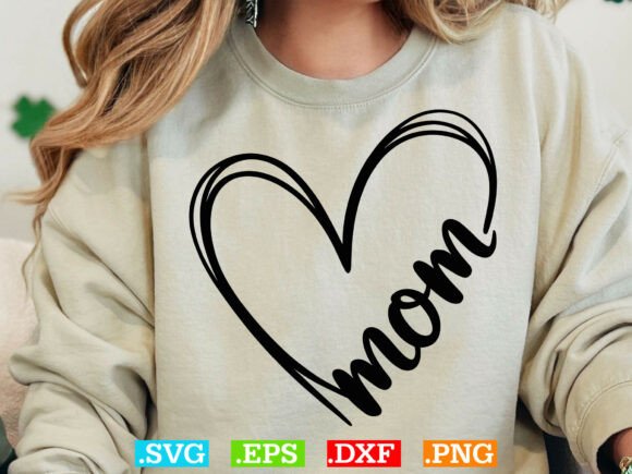 Download Mom Heart Svg, Instant Download - Mom Collection