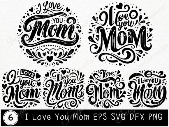 Download I Love You Mom Svg Mothers Day Cut File - Mom Collection