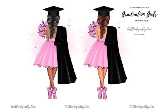 Download Graduation Girls Clipart, Graduates 2024 - Clipart Collection