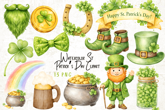 Download Watercolor St. Patrick's Day Clipart - Clipart Collection