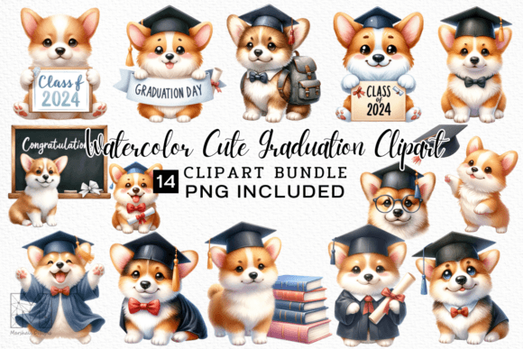 Download Watercolor Cute Graduation 2024 Clipart - Clipart Collection
