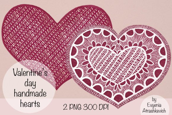 Download Valentine Day Handmade Heart Clipart Set - Clipart Collection