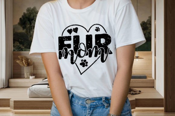 Download Fur Mom Heart SVG Dog Lover Sublimation - Mom Collection