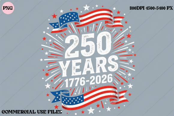 Download 250 Years America USA Flag Graphic - Years Collection